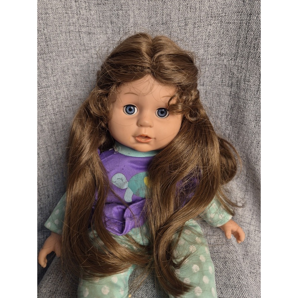 Global Doll Corp Wig 11-12 "CAROL" Long Auburn Hair NEW Braid Ribbon